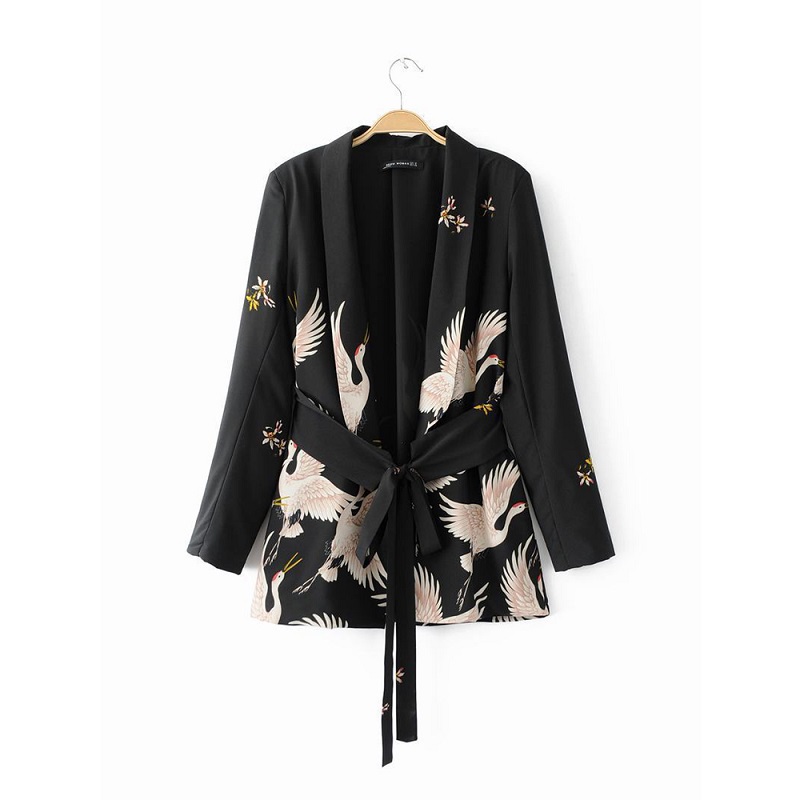 Veste noire kimono